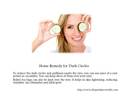 Home Remedy for Dark Circles